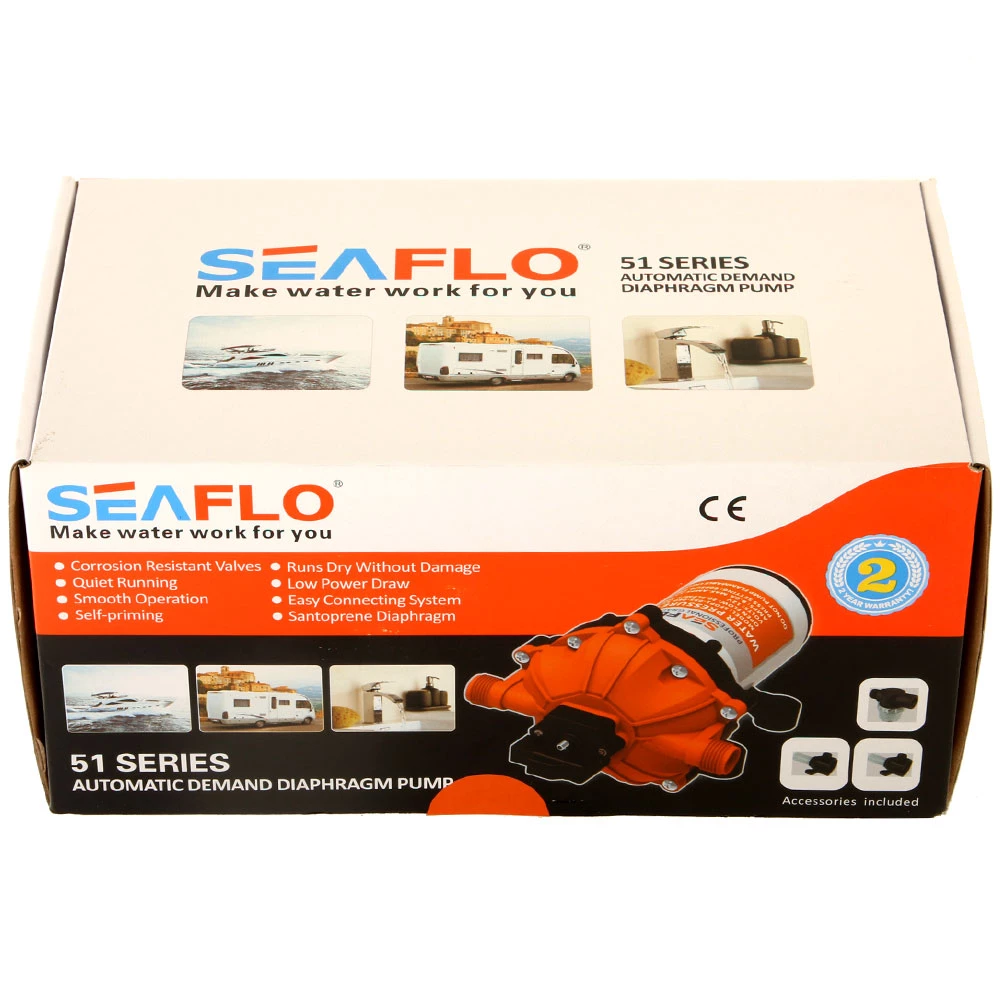 Seaflo 51 Series 5-Chamber DC Diaphragm Pump 18.9LPM 12V 3 Seaflo 51 Series 5-Chamber DC Diaphragm Pump 18.9LPM 12V