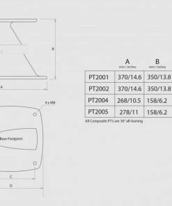 Scanstrut Composite PowerTower Radar Mount 158mm