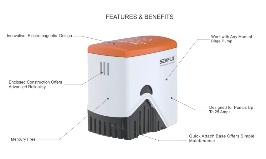 Seaflo Bilge Pump Electromagnetic Float Switch 05 Series 6 Seaflo Bilge Pump Electromagnetic Float Switch 05 Series - Image 4