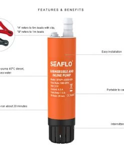 Seaflo Submersible Inline Pump 12V 500GPH -Scanstrut Sales Shop linear pump 1