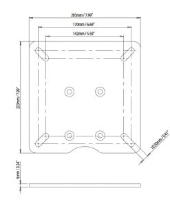 Scanstrut DPT-S-PLATE-02 Satcom Plate 2