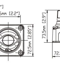 Seaflo Battery Selector Switch 2 Position -Scanstrut Sales Shop sfcbs 275 201 03